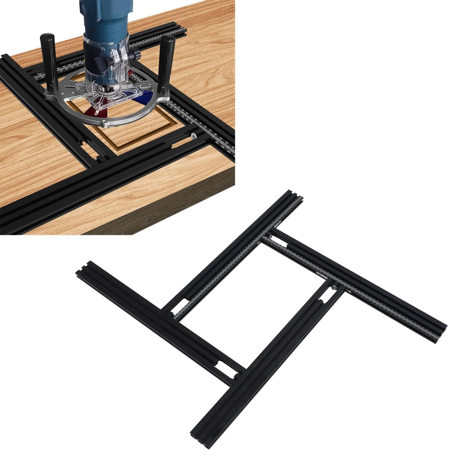  トラックソー ガイドレール接合セット 木工用トラックソー 木工エッジングマシン 電動丸鋸 スライドトラック 500 mm 調整 補助ガイド その他 電動工具 エア工具