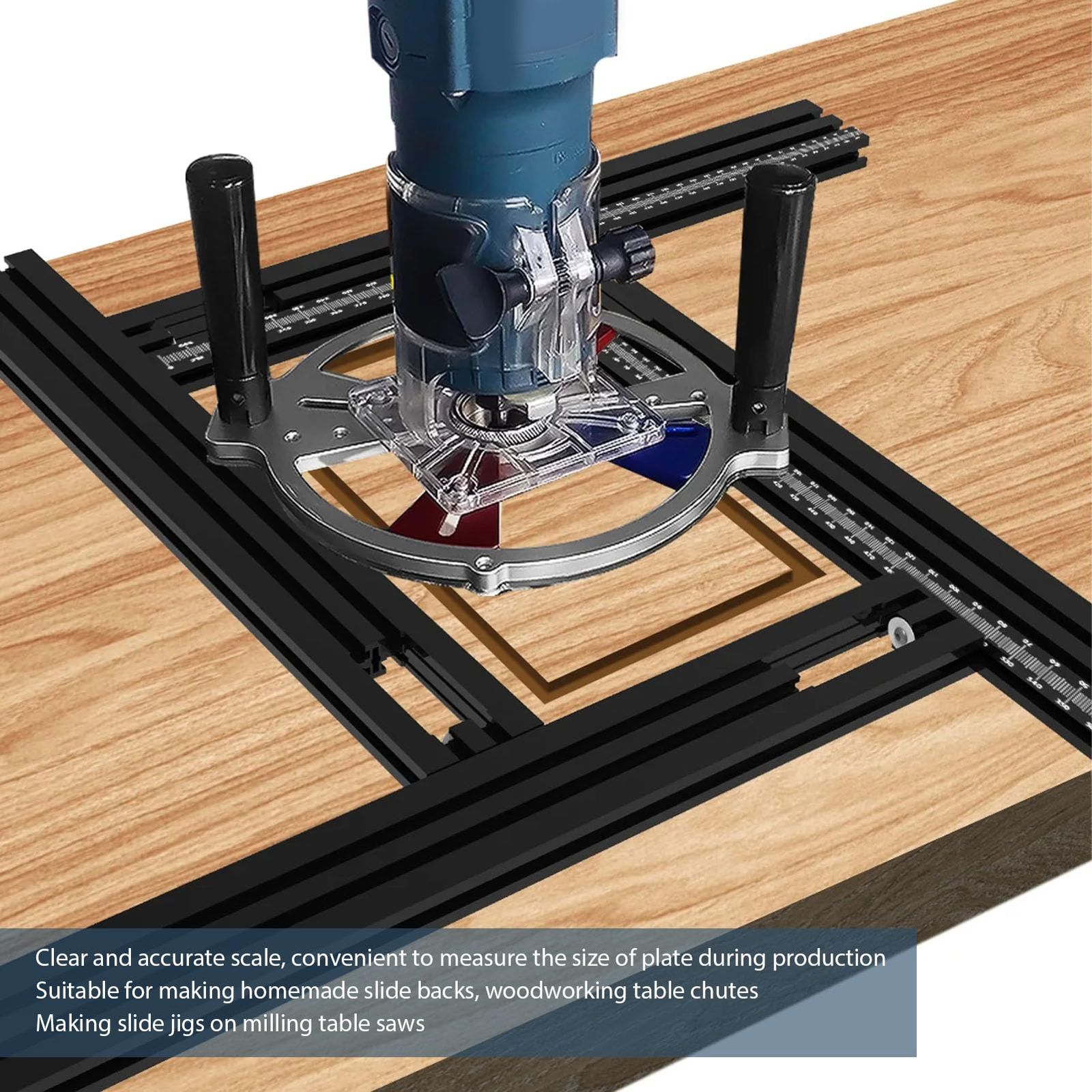 トラックソー ガイドレール接合セット 木工用トラックソー 木工エッジングマシン 電動丸鋸 スライドトラック 500 mm 調整 補助ガイド