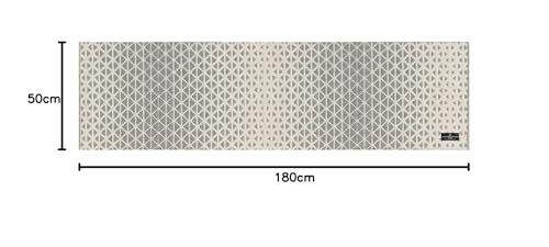 センコー Senko ORBIT キッチンマット インテリアマット 約50 180 cm グレー ギリシャ製 薄手 床暖房 洗える 61235