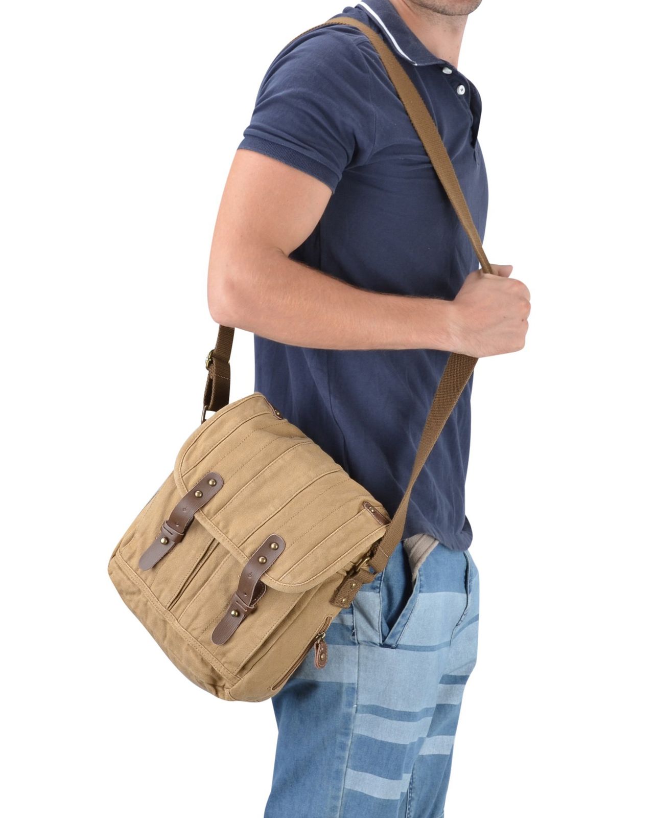 Gootium - 30829 KA Sac cartable en bouliere lin Kaki カード用紙 ホッチキス