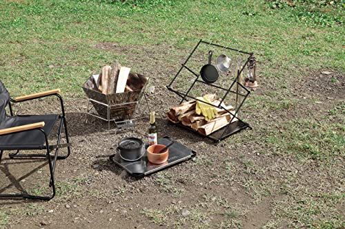  キャプテンスタッグ CAPTAIN STAG アウトドアテーブル テーブル ステンレス ハンギングテーブル 2段 ハンガーラック付 収納バッグ付 エンボス加工 ステンレス製 UC 586 ハンモック テーブル チェア ハンモック