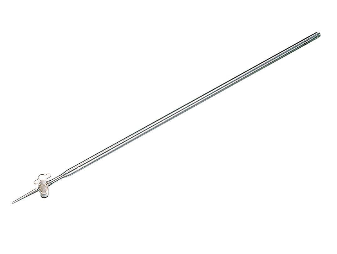 ビュレット硬質ガラス製 PTFE活栓付 白10 mL |6-253-02