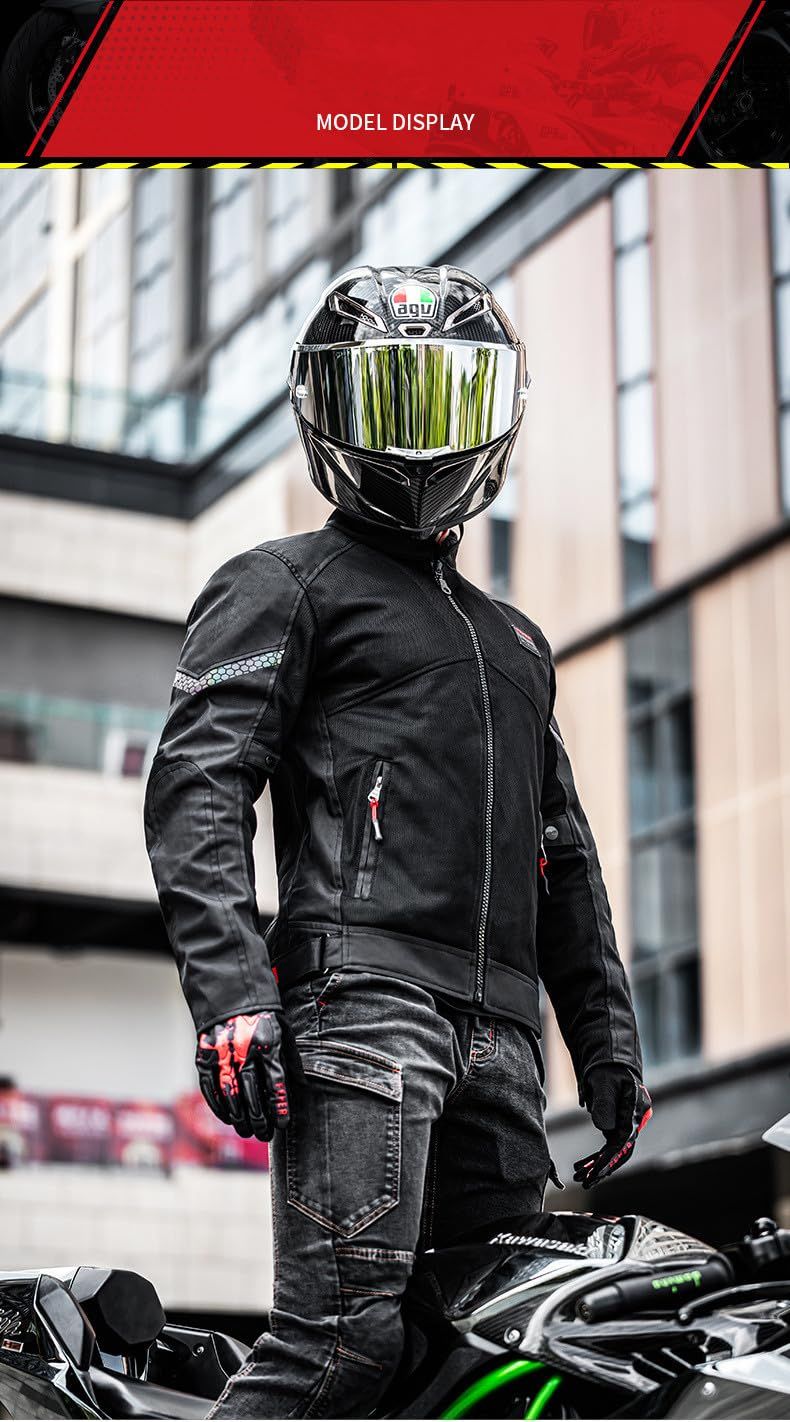 新品 [CHEJI] バイクジャケット メッシュジャケット バイク用