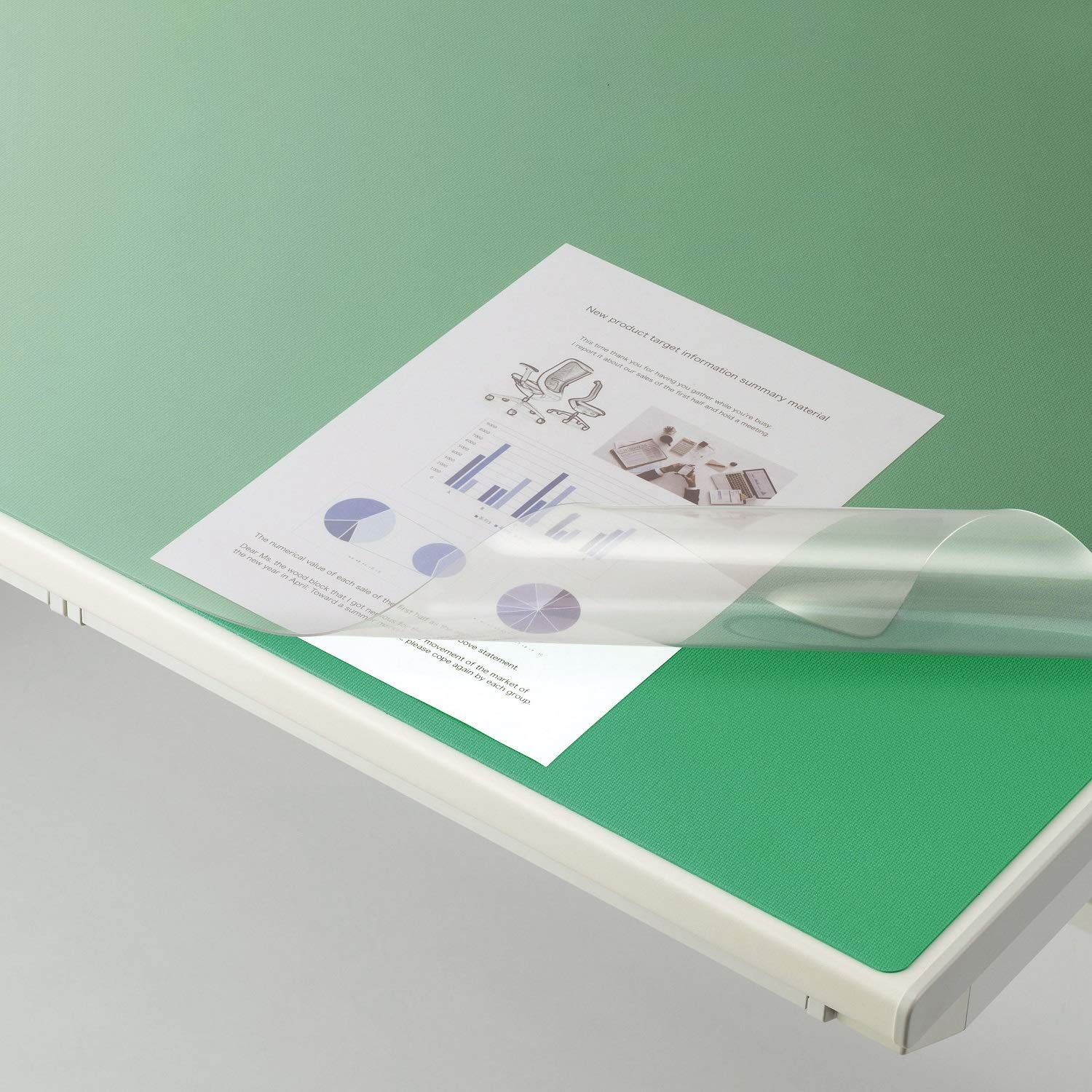 ライオン事務器 バイオマス デスクマット グリーンマット付 No.146-PBK スタンプ台 その他 