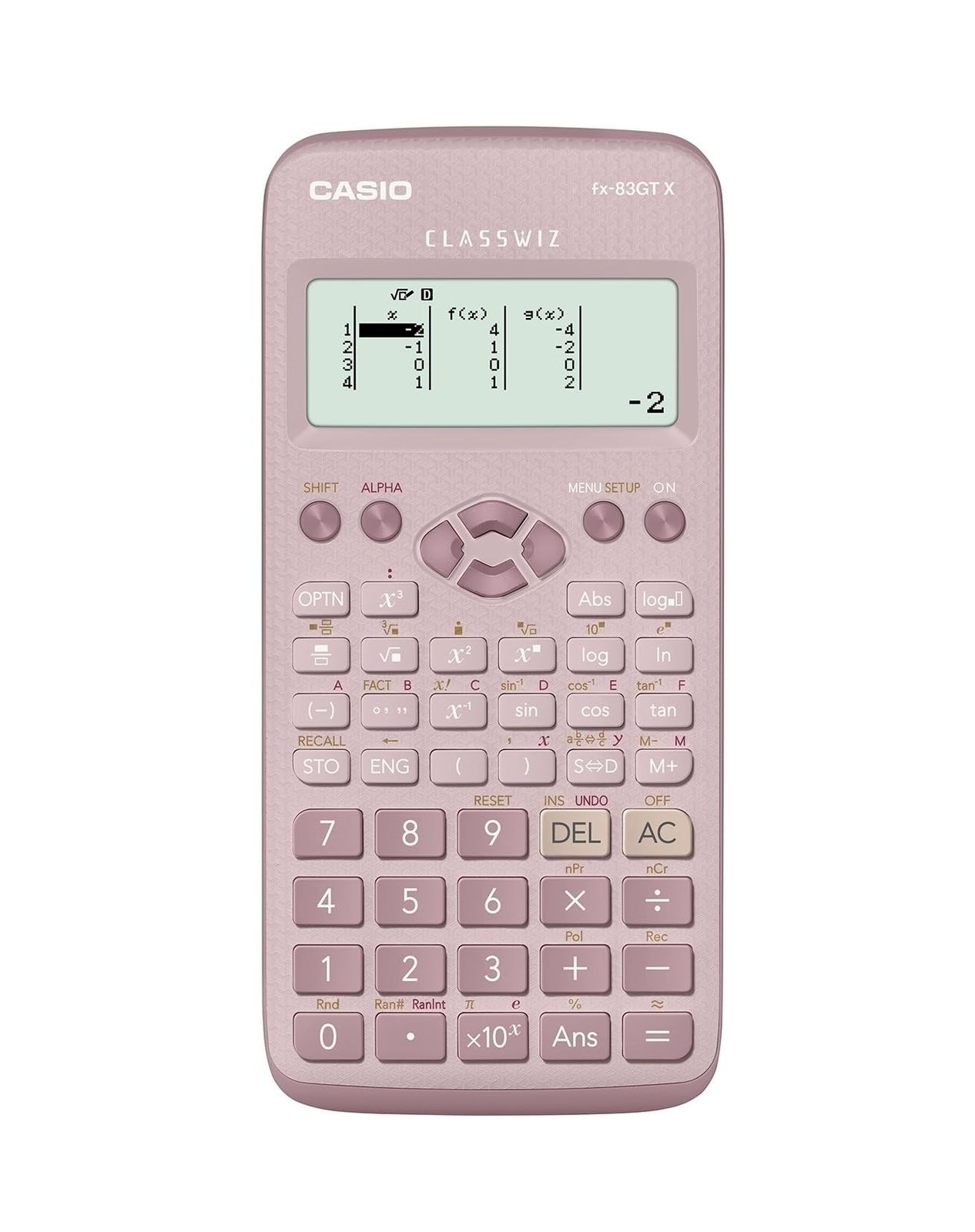 Casio FX 83 GTX 関数電卓 ピンク