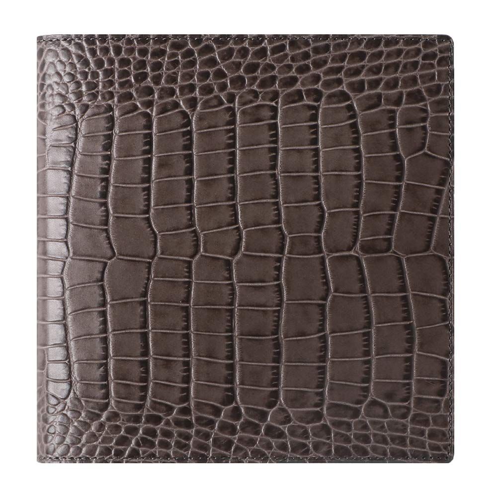 クオバディス 手帳 本革 牛革 カバー Croco クロコ 16 x cm カーフレザー グリ qv 1621 gy