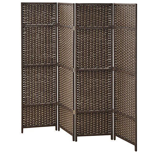 山善 YAMAZEN パーテーション 4連 高さ148 cm ダークブラウン SSCR 4 DBR e 56 aa 8 a 00