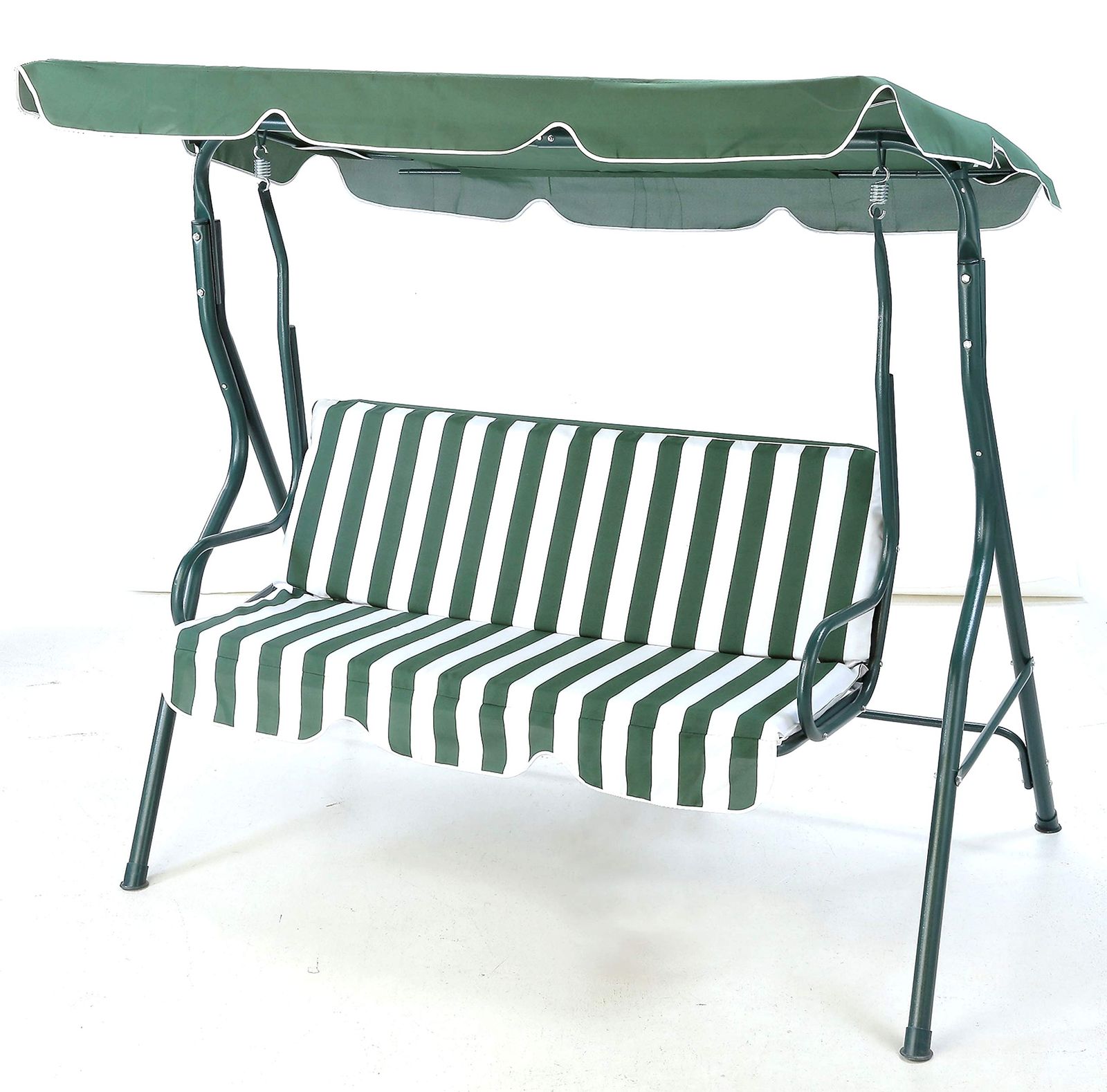 リビングアウト Living Out シェード付きブランコ 2人掛け グリーン 幅177㎝ 奥105 110 高163 200㎝ 座面サイズ131 5㎝ 44㎝ 遊具 ガーデン 子供用