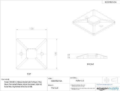  パンドウイット マウントベース アクリル系粘着テープ付き 白 入り ABM 100-AT-D コードリール 延長コード 電動工具 エア工具