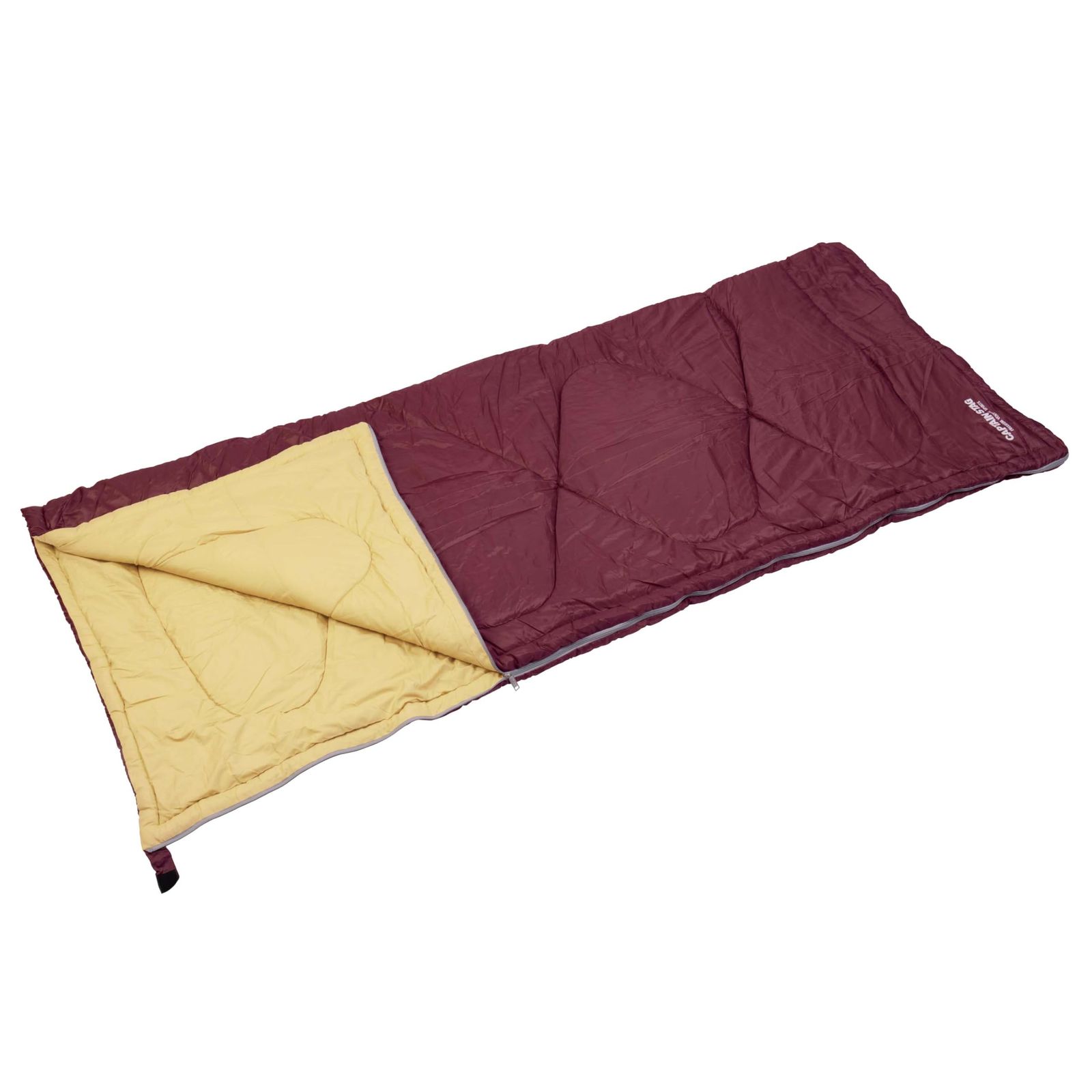 キャプテンスタッグ CAPTAIN STAG 寝袋 シュラフ 使用温度目安10度～ 封筒型シュラフ ラージサイズ マイクロファイバー コンパクト 丸洗い 収納バッグ付 中綿量1200 g バーガンディー UB 42