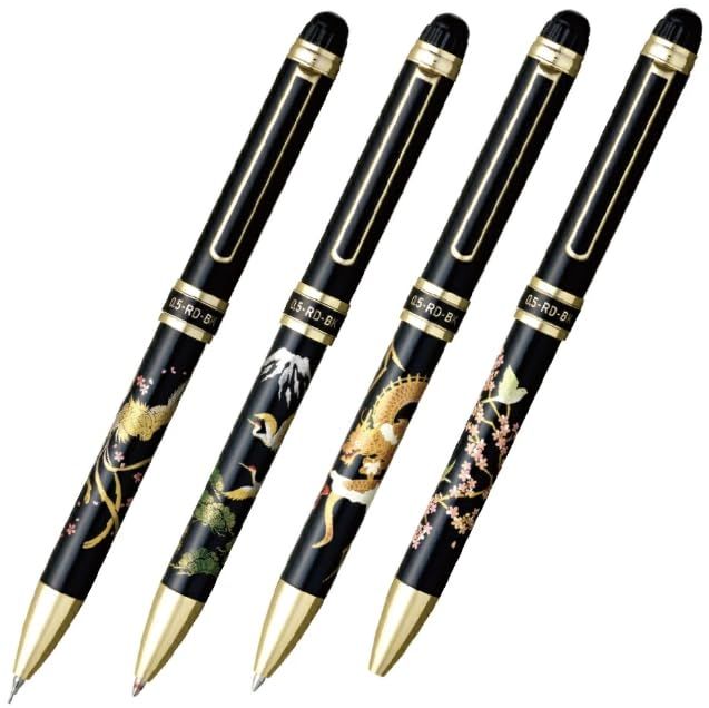 プラチナ万年筆 多機能筆記具 複合筆記具 ダブルアクション 近代蒔絵 複合ペン 多機能ペン 黒赤ボールペン0.7 シャーペン0.5 3 フジ二ツル MWB-8000 RM-3