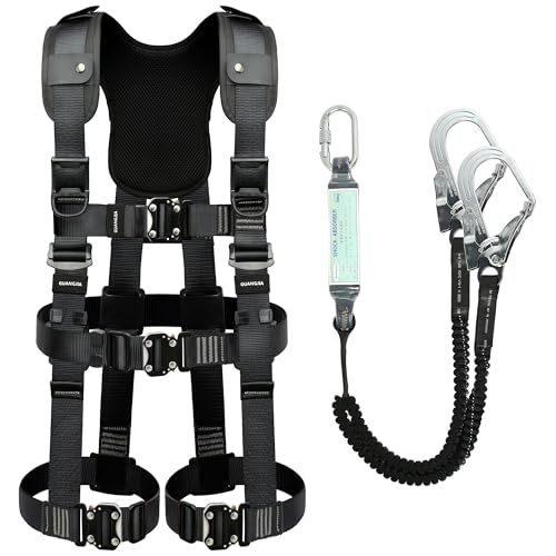 フルハーネス安全帯 新規格 セット 墜落制止用器具 ランヤード一体型 落下防止全身保護キット 全身反射 安全保護 デュアルハーネス脱着簡単 ハーネス安全帯 建設工学 高安全作業 d 7 3221 b