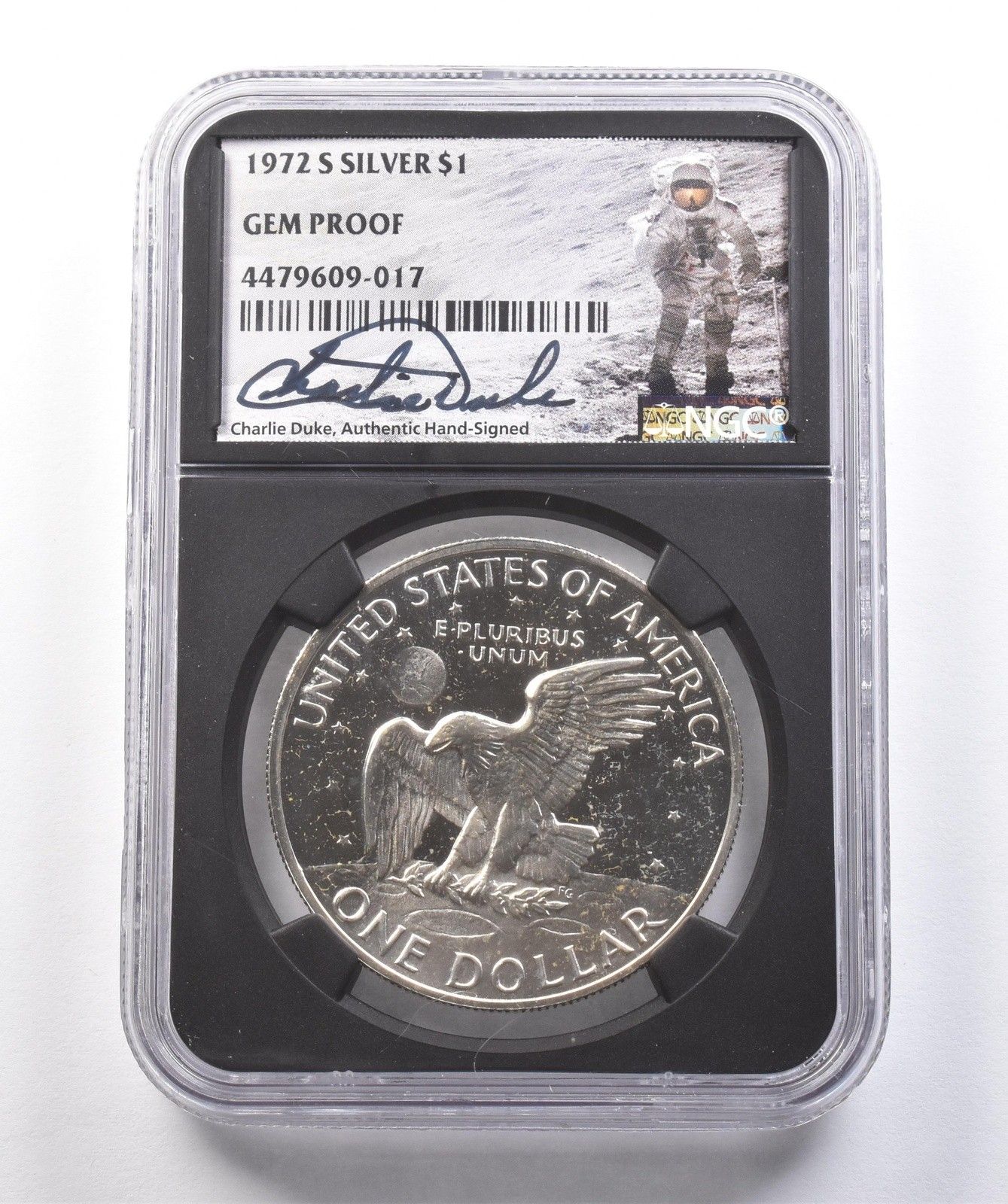 1972-S アイゼンハワー 1ドル銀貨 チャーリー・デューク ジェム