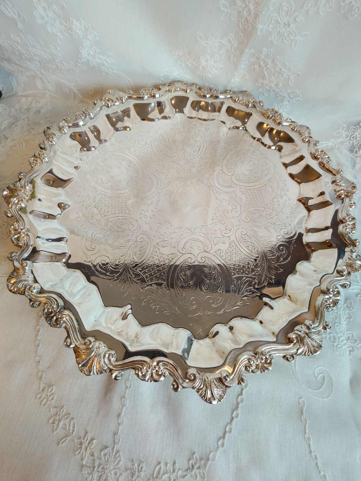 シルバートレイ シルバープレート製 アンティーク シルバー 銀製