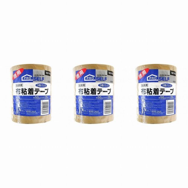 ニトムズ 布テープＰＫー２７３Ｐ　５０Ｘ２５ J5330 3個セット