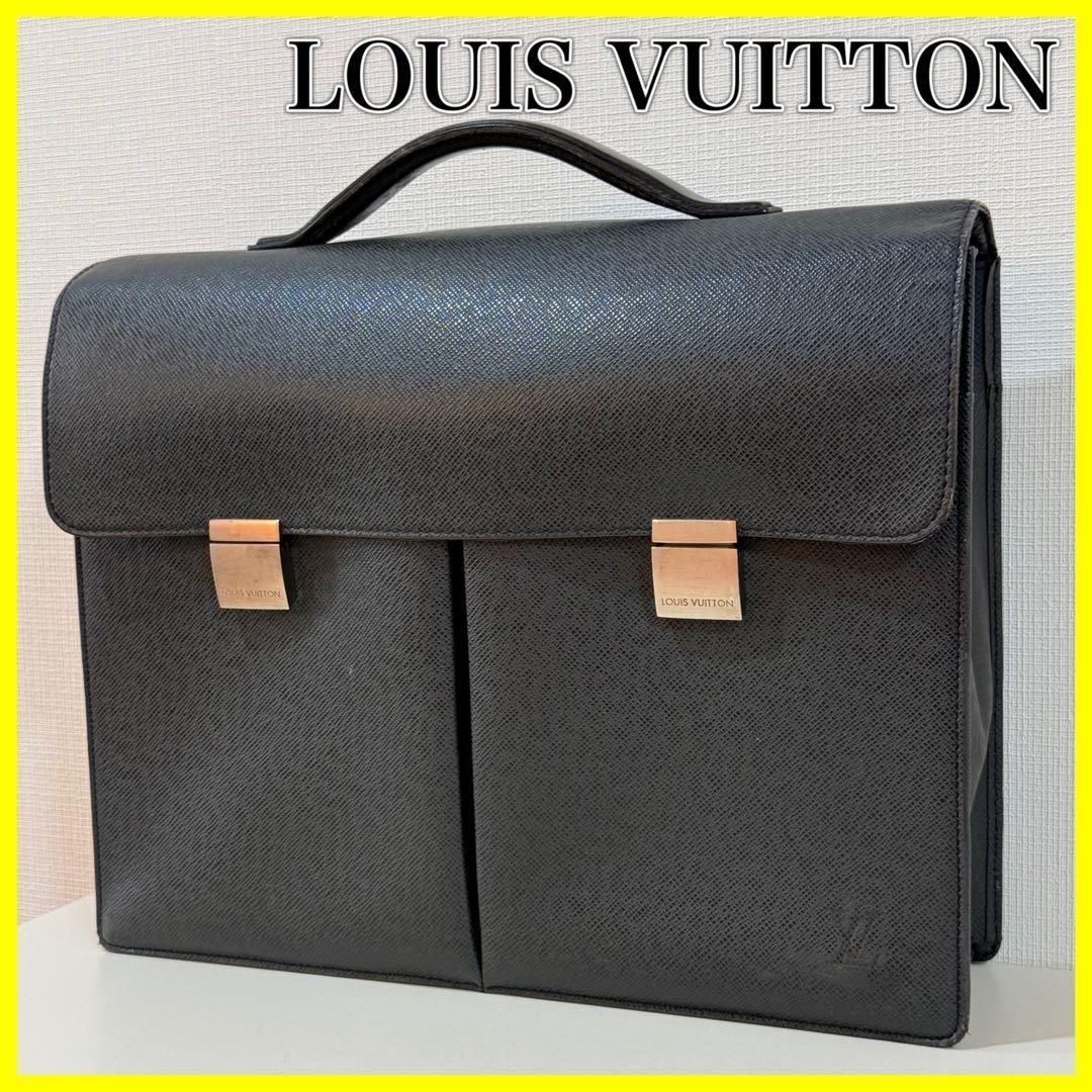 LOUIS VUITTON ビジネスバッグ タイガ カザン レザー ルイ・ヴィトン バッグ タイガ カザン ブリーフケース ビジネスバッグ