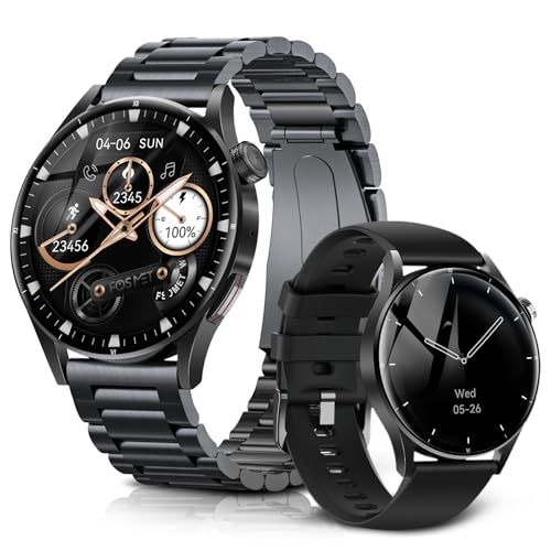 スマートウォッチ FOSMET QS 40 Flagship iPhone アンドロイド対応 Smart Watch 丸型 メンズ 10日間のバッテリー持ち 睡眠管理 常時表示 1.43インチ AMOLEDディスプレイ サファイアガラス搭載 ア f 69 a 92 bc