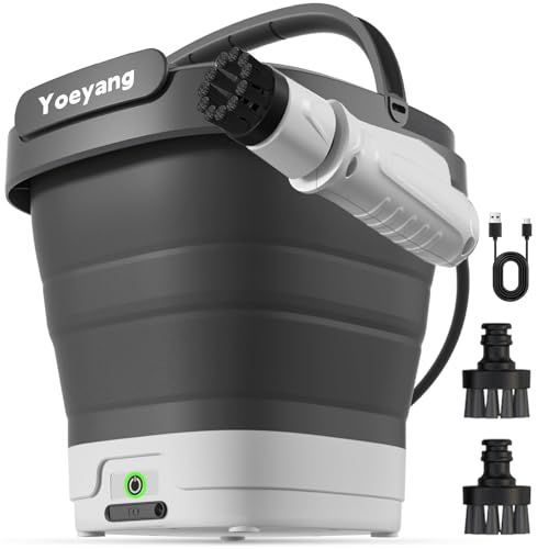 迅速に発送 高圧洗浄機 コードレス 折り畳み式 2025業界最新 監修 Yoeyang XS-MINI コンパクト12 Lバケツ 収納高さ10 cm USB Type-C充電 35分連続使用 PSE認証済みタンク一体型 559 acf 33