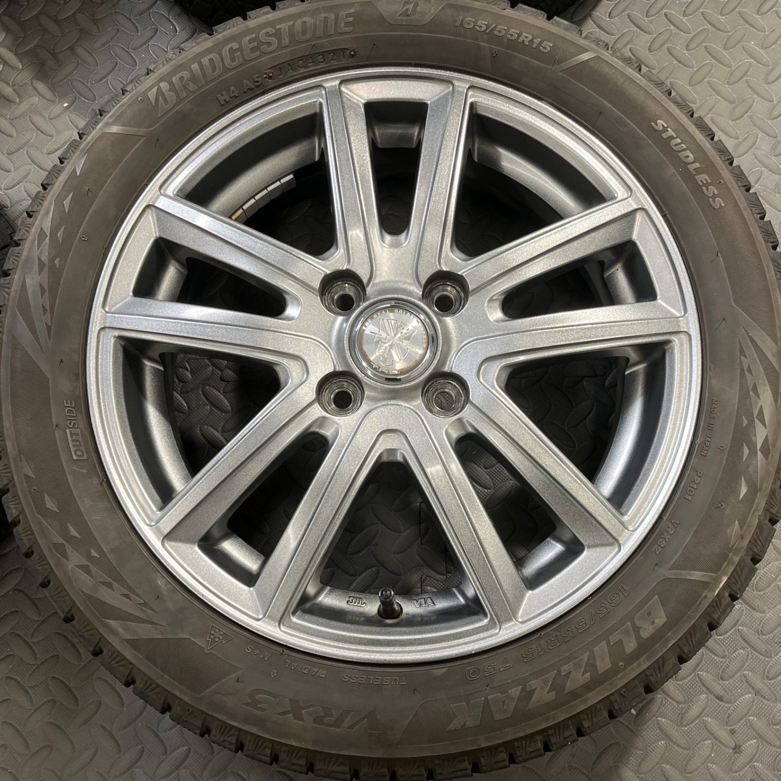 21年製 165/55R15 ブリヂストン ブリザックVRX3 T.R.G.WS5 タント N 