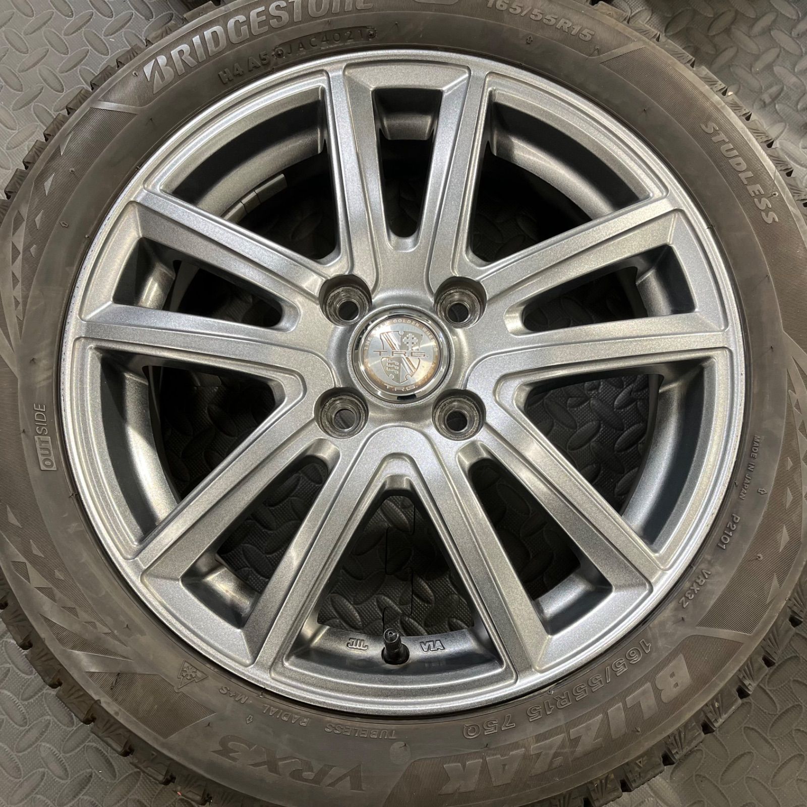 21年製 165/55R15 ブリヂストン ブリザックVRX3 T.R.G.WS5 タント N 