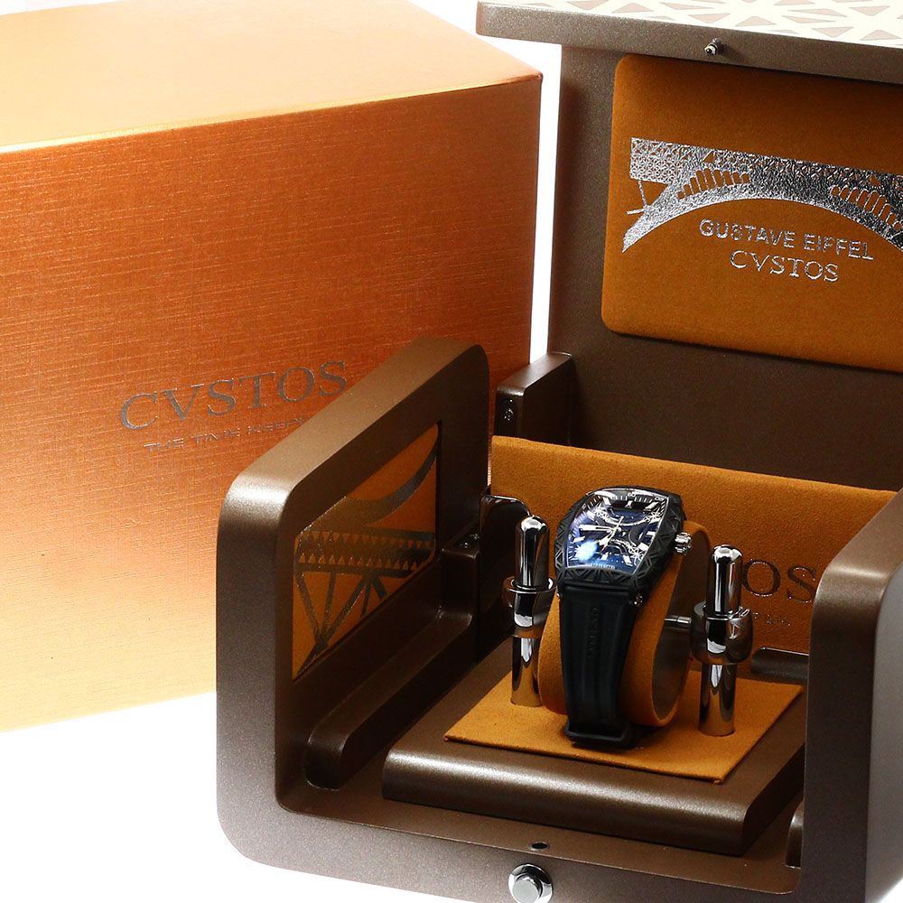 クストス CVSTOS CVT-EIFFEL-CPTT BST チャレンジ ギュスターヴ エッフェル デイト 自動巻き メンズ 良品 箱付き_941282 クストス CVSTOS CVT-EIFFEL-CPTT BST チャレンジ ギュスターヴ