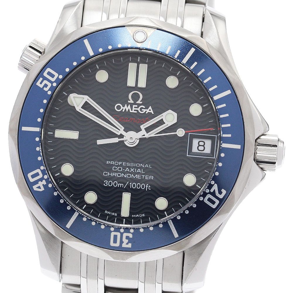 オメガ OMEGA 2222 80 シーマスター300 デイト コーアクシャル 自動巻き ボーイズ 保証書付き_904909