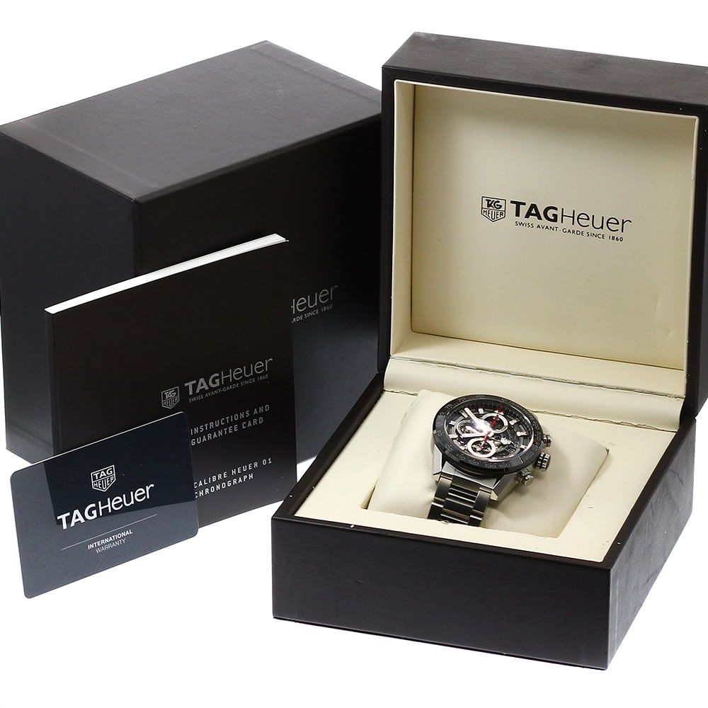  タグホイヤー TAG HEUER CAR201V FT6046 カレラ キャリバー ホイヤー 01 デイト クロノグラフ 自動巻き メンズ 箱 保証書付き_941318 レイヤード 自動巻き時計 腕時計(アナログ)