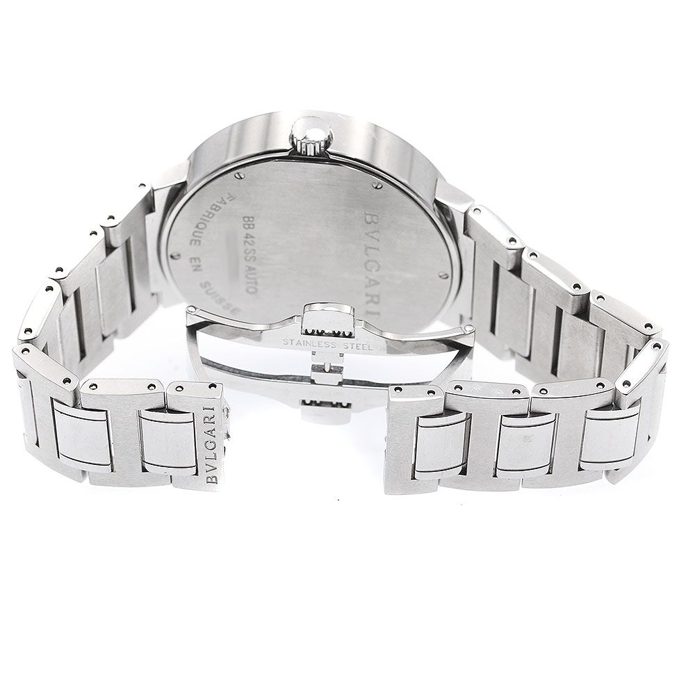  ブルガリ BVLGARI BB42SS ブルガリブルガリ デイト 自動巻き メンズ _941901 ネイビー系 自動巻き時計 腕時計(アナログ)