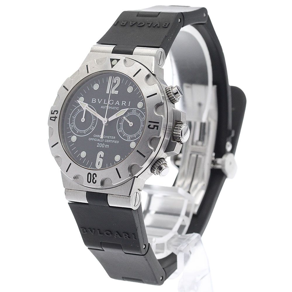  ベルト訳あり ブルガリ BVLGARI SC38S ディアゴノ スクーバー クロノグラフ 自動巻き メンズ _921227 お手入れ簡単 自動巻き時計 腕時計(アナログ)
