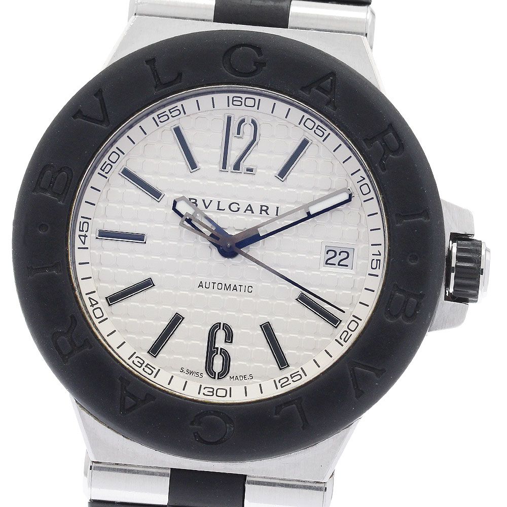 ベルト訳あり ブルガリ BVLGARI DG40SV ディアゴノ デイト 自動巻き メンズ 保証書付き_940179