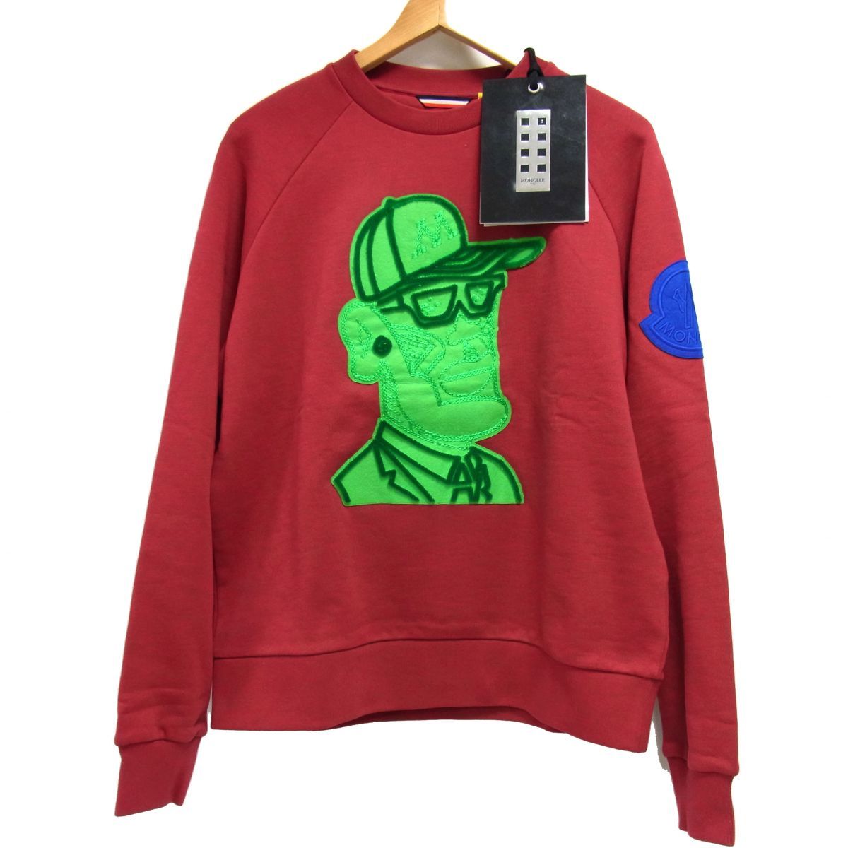新品 定価154.000円☆MONCLER GENIUS 2 Moncler 1952 MAGLIA GIROCOLLO 18AW トレーナー スウェット ワッペンロゴ 新品 定価154.000円☆MONCLER GENIUS 2 Moncler 1952 MAGLIA GIROCOLLO