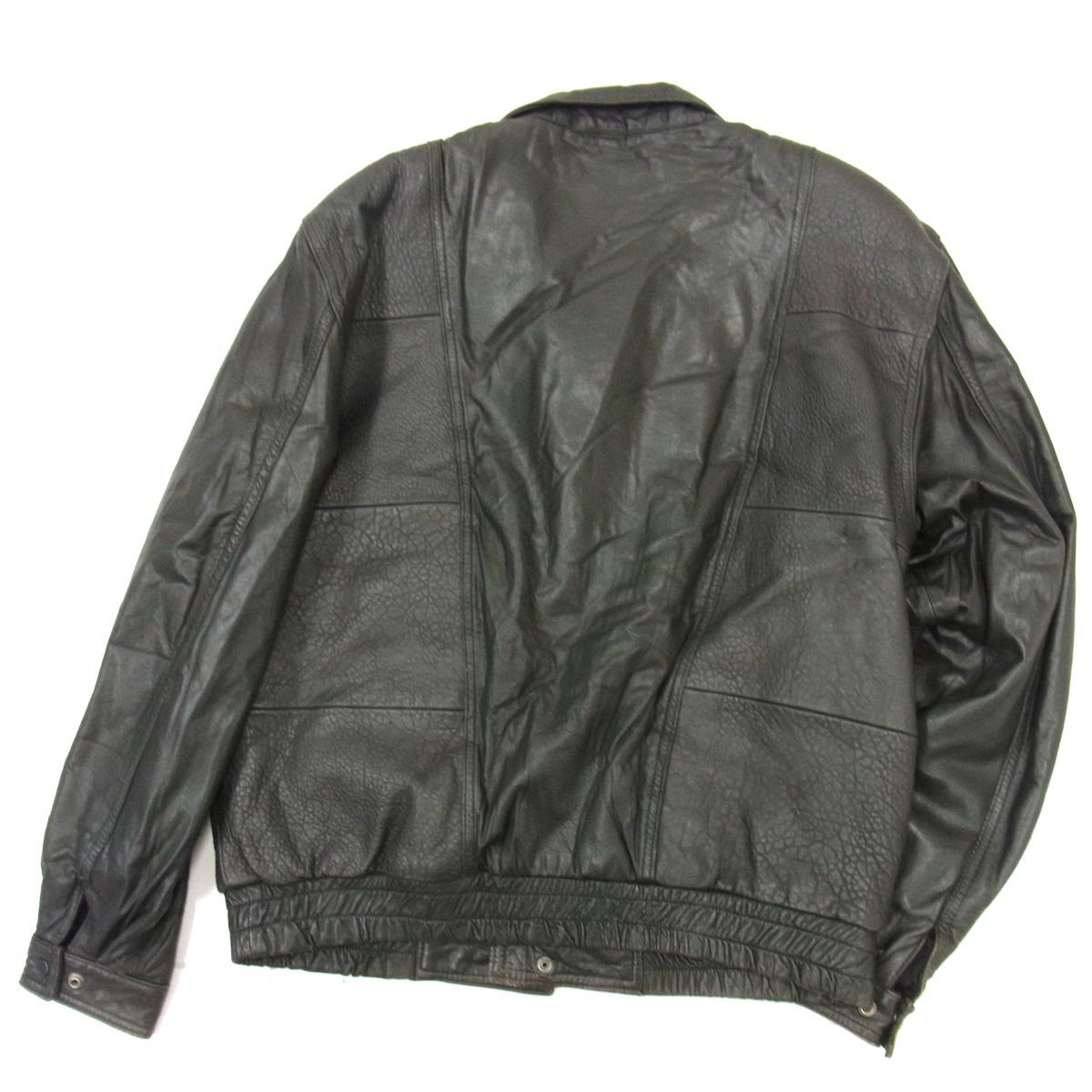 希少 80s オールド Valentino UOMO ヴァレンティノ 本革 レザージップ 