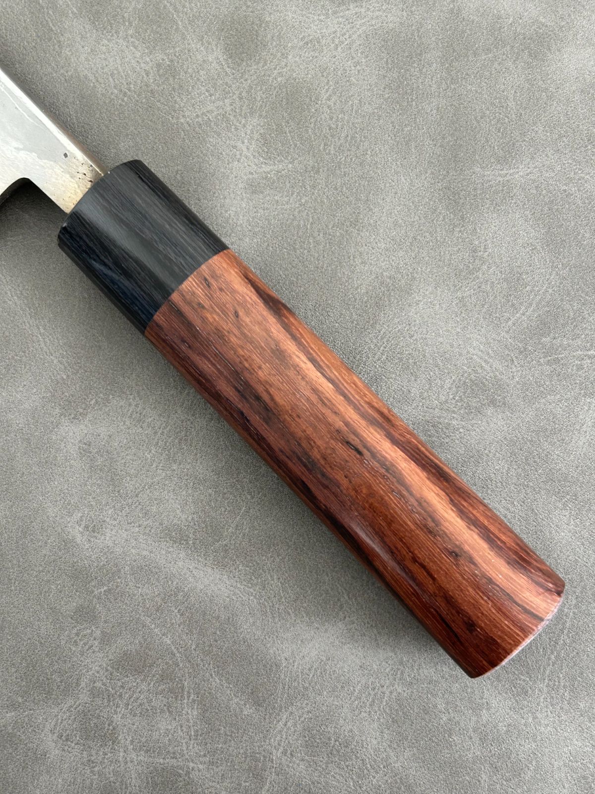 訳あり 仙助 包丁 出刃 ダマスカス 安来鋼青紙2号 165mm 紫檀シノギ柄 55