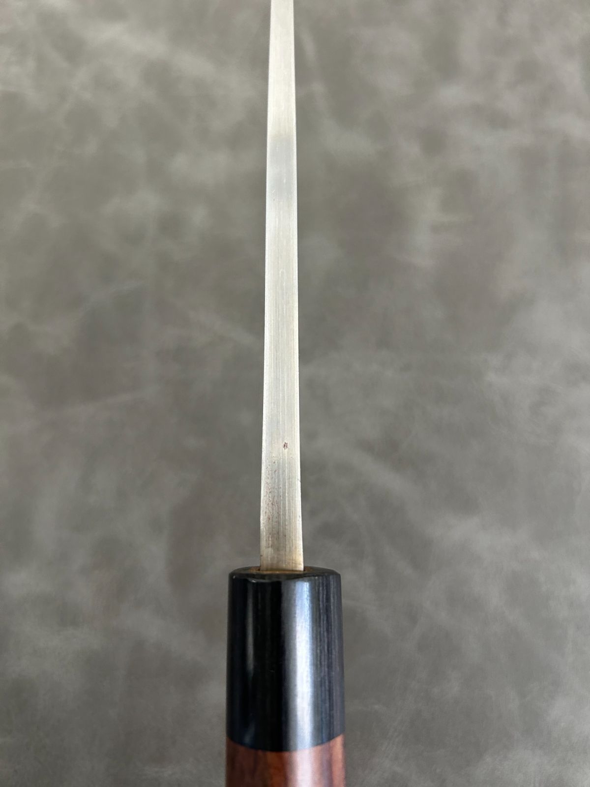 訳あり 仙助 包丁 出刃 ダマスカス 安来鋼青紙2号 165mm 紫檀シノギ柄 55