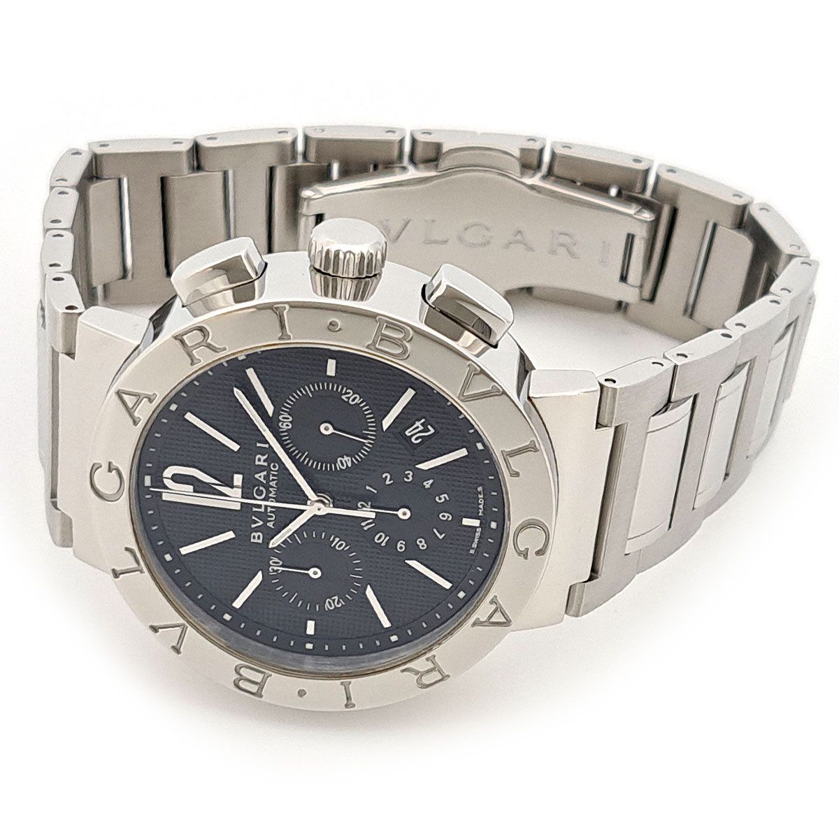  ブルガリ ブルガリブルガリ クロノグラフ BB42BSSDCH 自動巻き ステンレススティール メンズ BVLGARI 時計 カットソー 自動巻き時計 腕時計(アナログ)