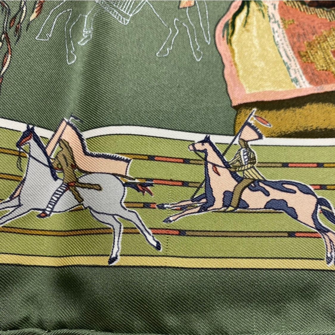 エルメス カレ45 PANI LA SHAR PAWNEE シルクスカーフ パウニー族の