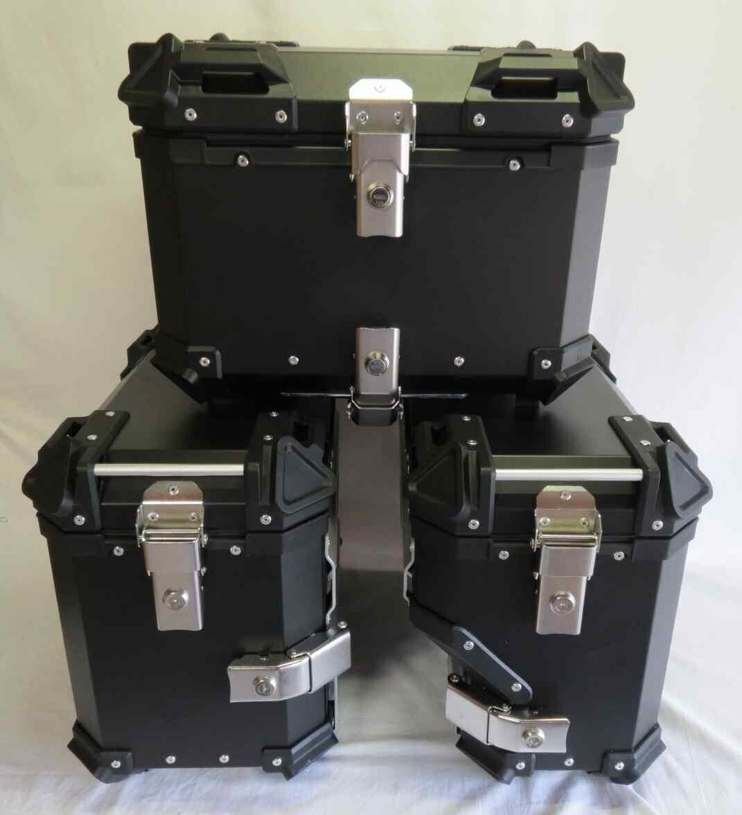 Triumph用 Tiger 900 Rally/Pro Tiger 850 Sport サイドキャリア ＆ サイドBOX-B ＆ 45LリアBOX-A 5点セット黒