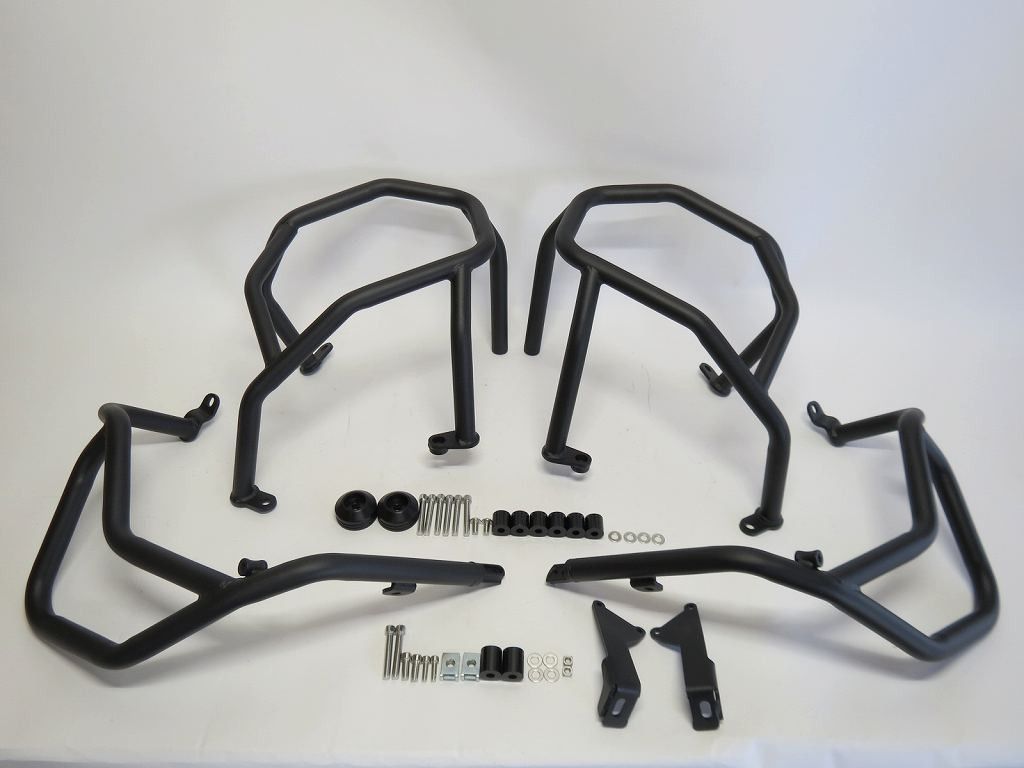 BMW用 R1300GS R 1300GS 2023 以降 ステンレス エンジンガード クラッシュバー プロテクター 下部u0026上部 黒