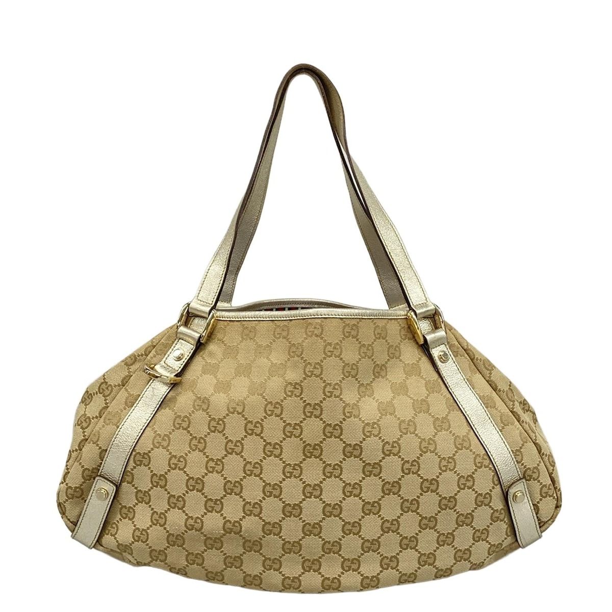 GUCCI(グッチ) トートバッグ アビー,GG柄 130736 ベージュ×ゴールド