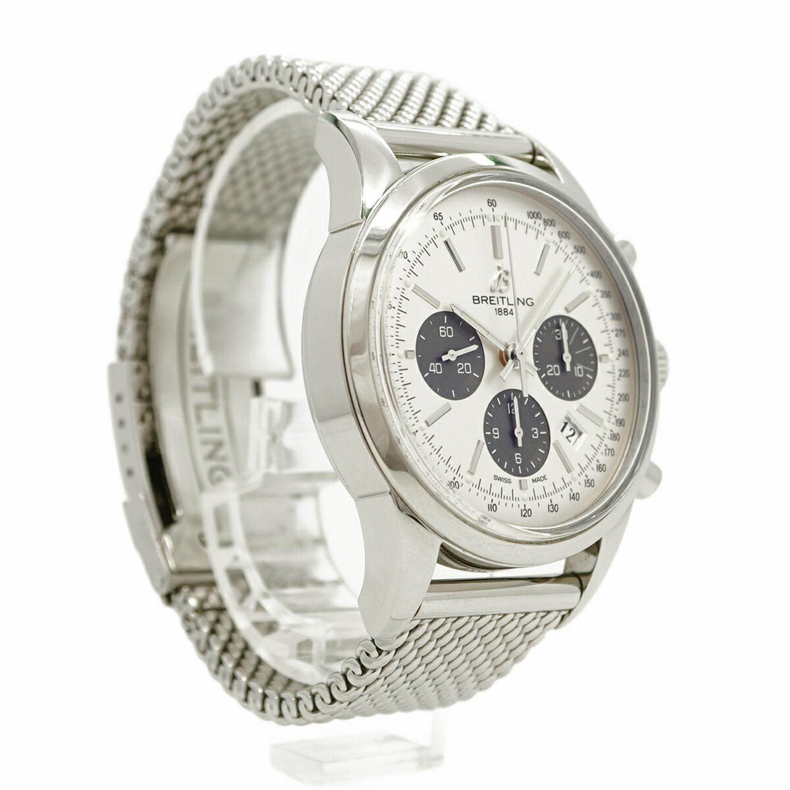 シルバー文字盤腕時計