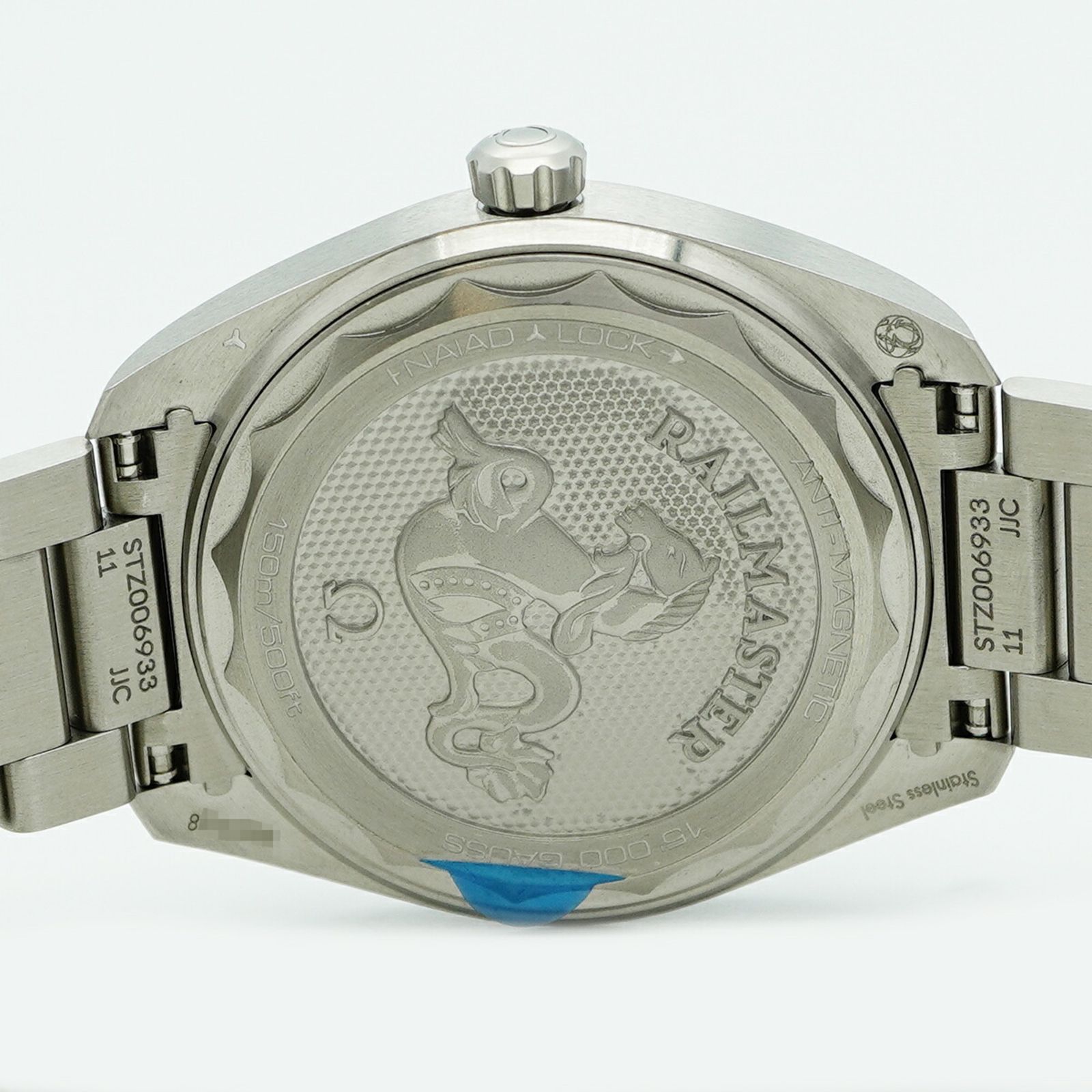  オメガ レイルマスター 220 10 40 20 03 001 ネイビー文字盤腕時計 メンズ ワードローブ 自動巻き時計 腕時計(アナログ)