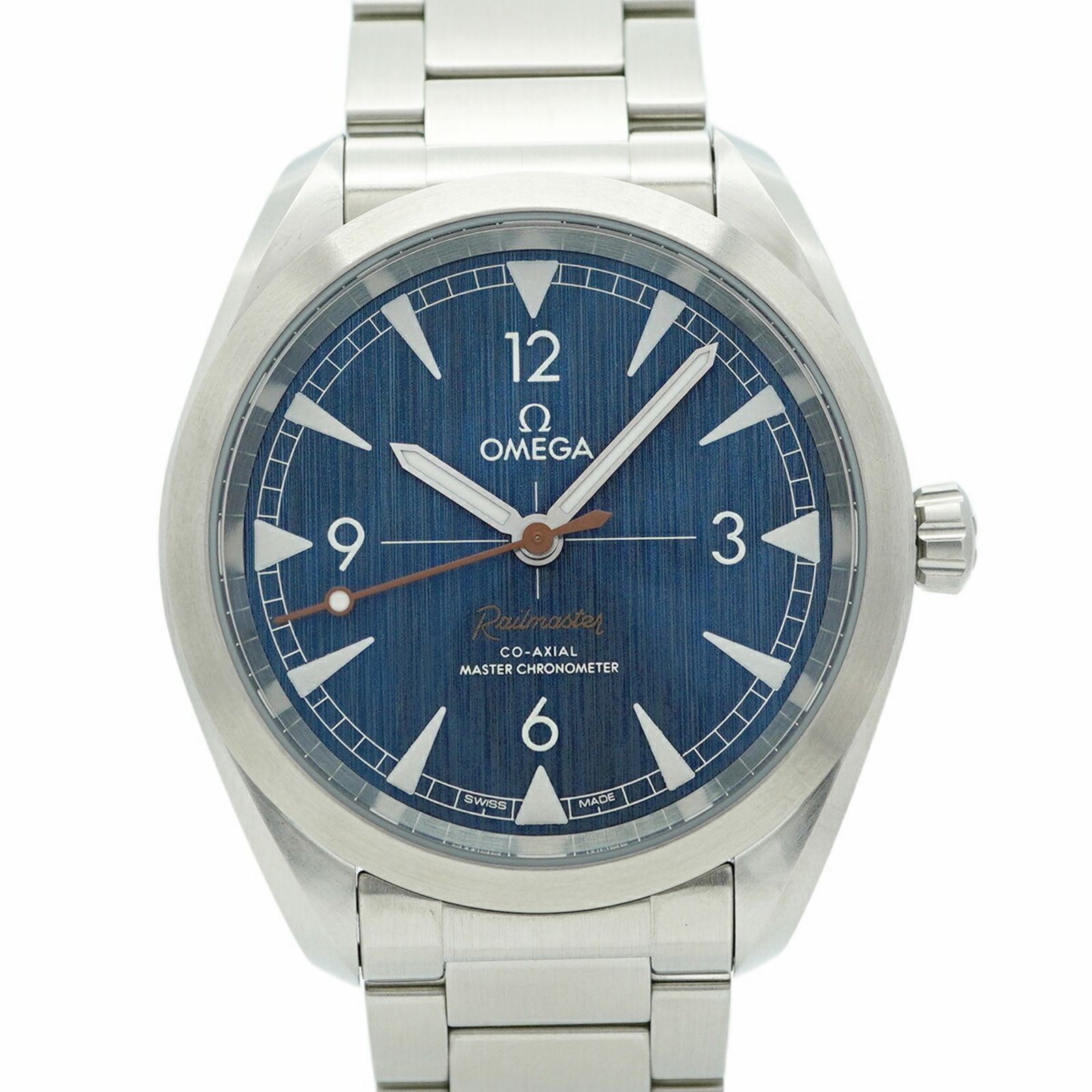 オメガ レイルマスター 220 10 40 20 03 001 ネイビー文字盤腕時計 メンズ