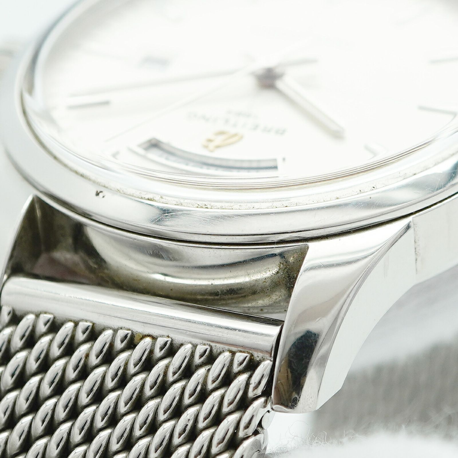 シルバー文字盤腕時計 メンズ