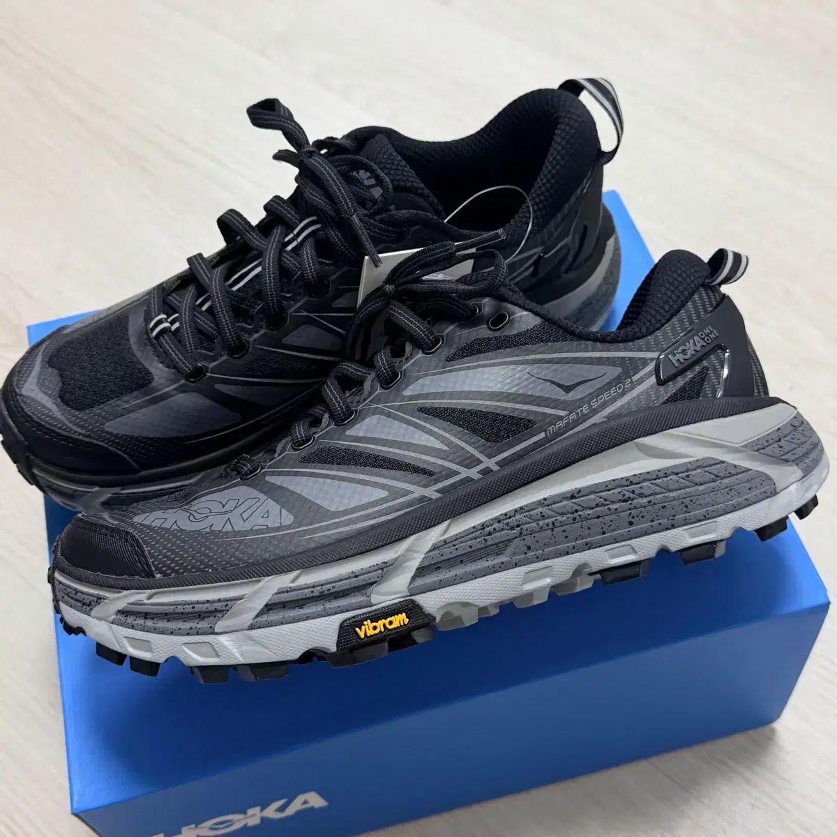 HOKA ONE ホカオネオネ 麻 マファテ スピード2 ブラック ランニングシューズ 250 RUN