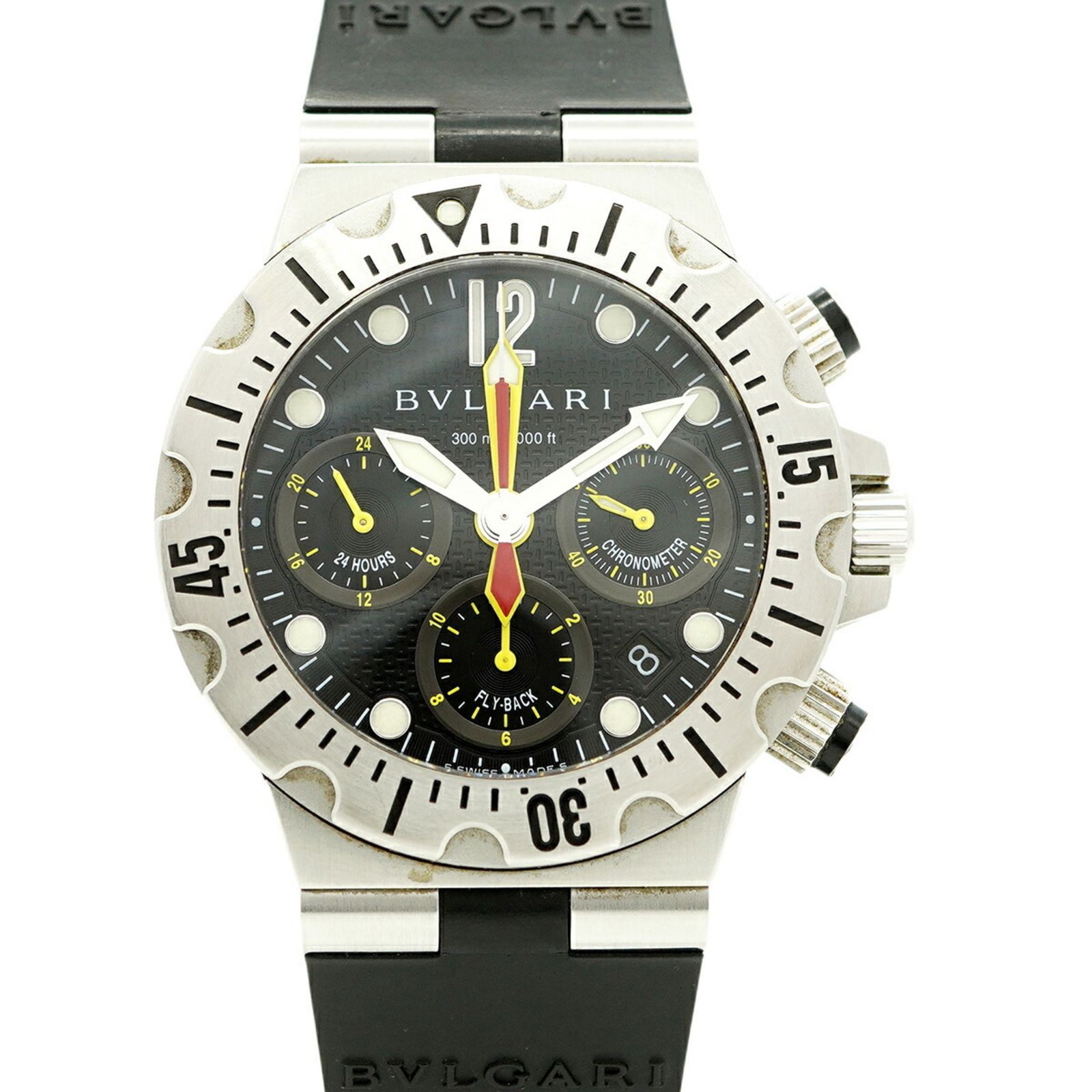 ブルガリ ディアゴノスクーバ SC40S 黒文字盤腕時計 メンズ