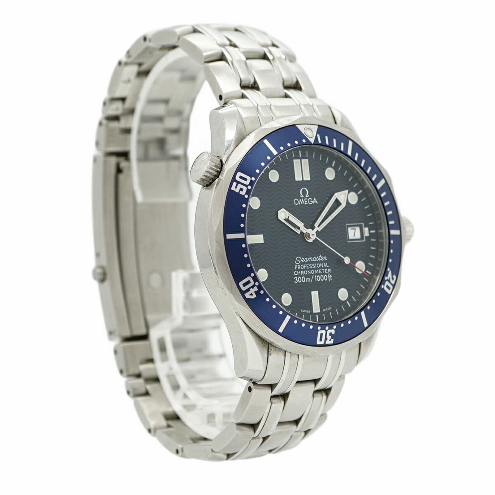  オメガ シーマスター 2531 80 ネイビー文字盤腕時計 メンズ シワになりにくい 自動巻き時計 腕時計(アナログ)