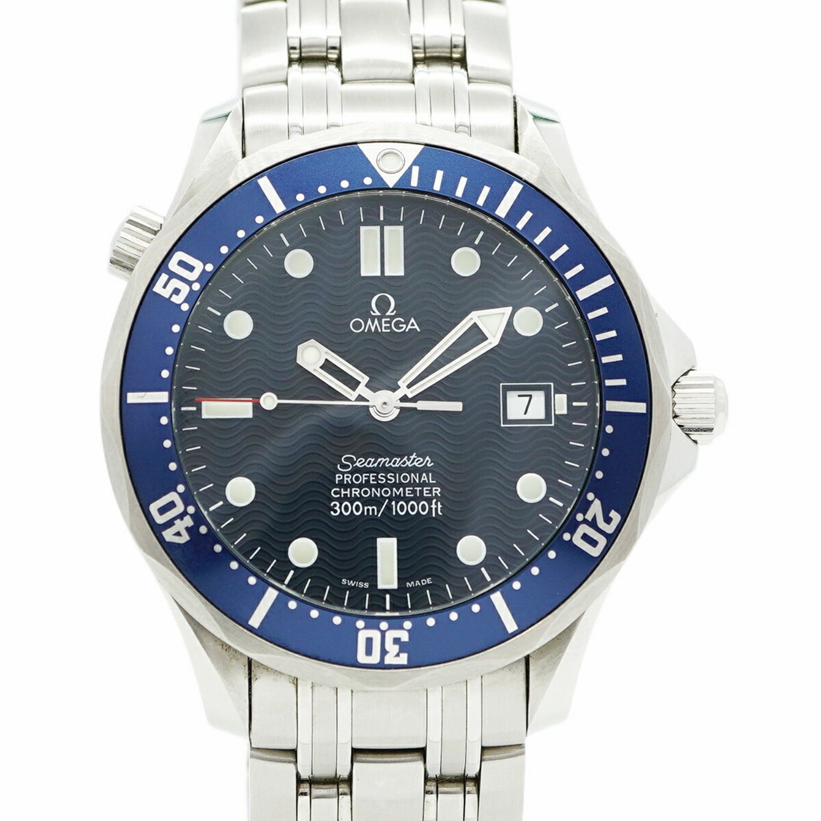 オメガ シーマスター 2531 80 ネイビー文字盤腕時計 メンズ