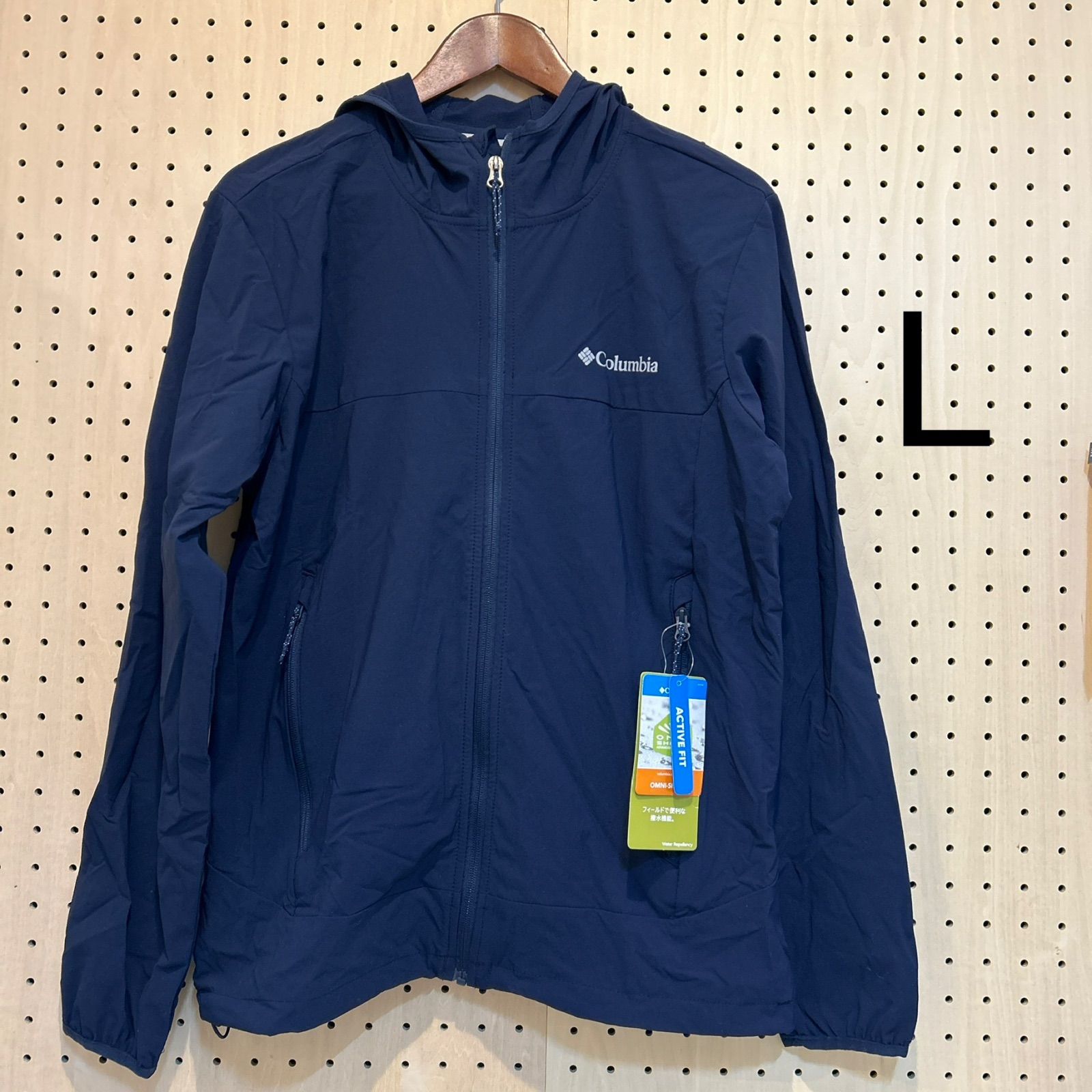 メンズヘザーキャニオンIIフーデッドジャケットLネイビー（WE1602-464
