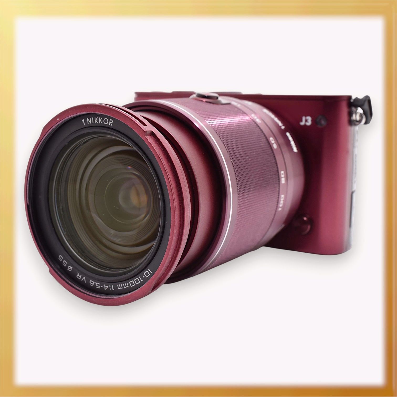 極美品｜Nikon 1 J3 NIKKOR VR 10-100mm f/4-5.6付属 レッド ミラー