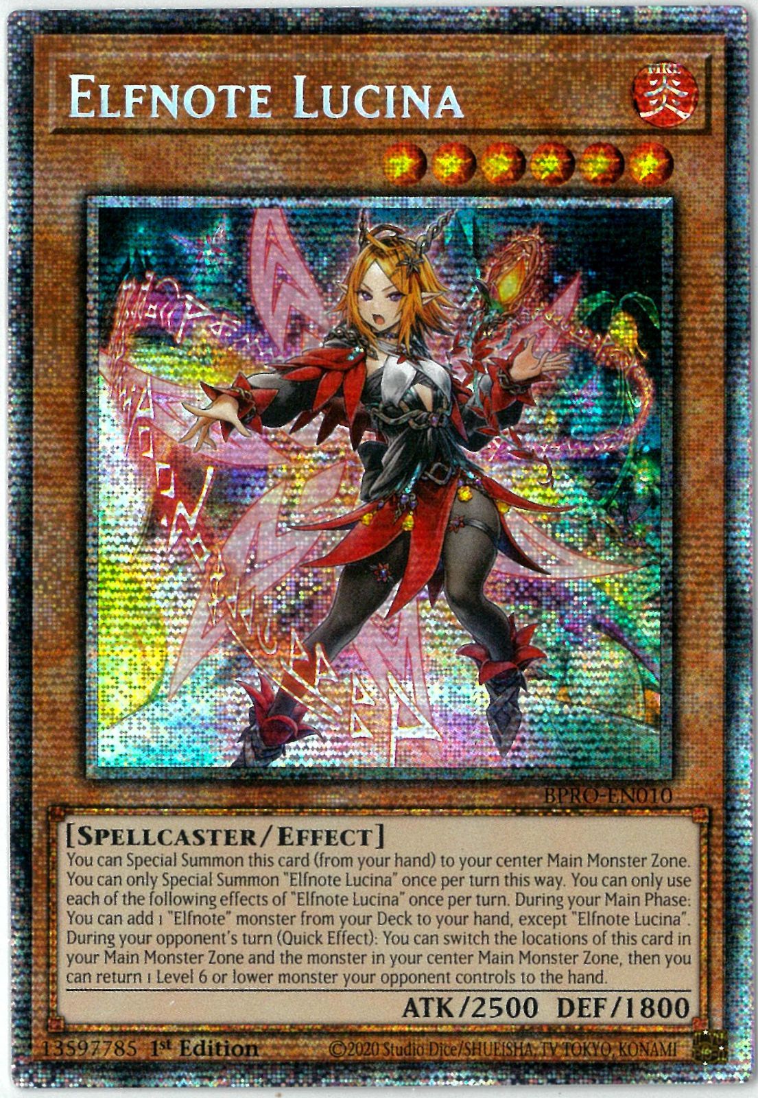 遊戯王/英語版/北米版/耀聖の花詩ルキナ/エルフェンノーツ/Elfnote
